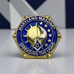 Grand Master Maryland Masonry Pathway to Excellence Freemason Member Lapel Pin